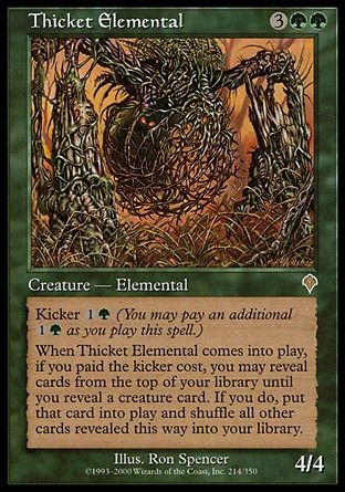 Thicket Elemental (Invasion) Trading Card