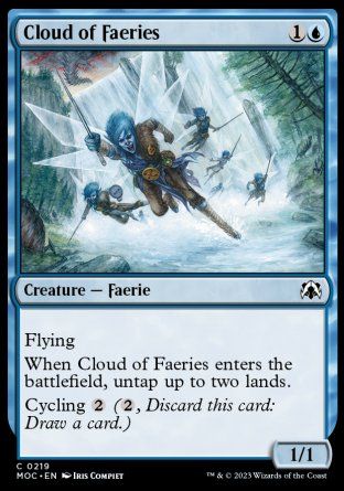 Cloud of Faeries (March of the Machine Commander Decks) Trading Card