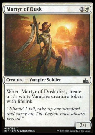 Martyr of Dusk (Rivals of Ixalan) Trading Card