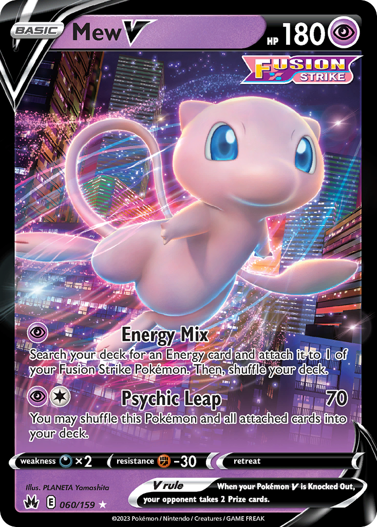 Mew V (60/159) - Crown Zenith Pokémon Card