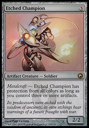 Etched Champion (Scars of Mirrodin) Trading Card