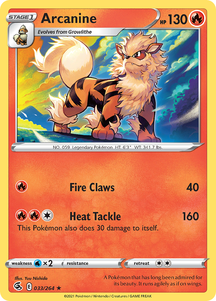 Arcanine (33/264) - Fusion Strike Pokémon Card