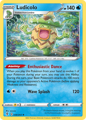 Ludicolo (34/203) - Evolving Skies