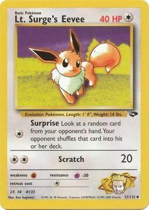 Lt. Surge's Eevee (51/132) - Gym Challenge (Unlimited)