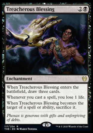 Treacherous Blessing (Theros Beyond Death) Trading Card