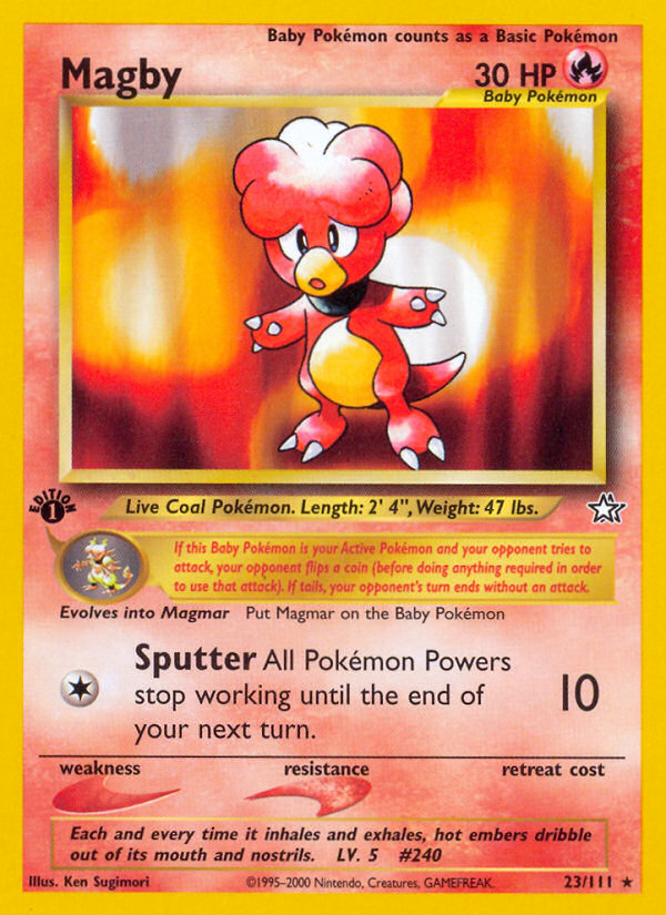 Magby Pokémon Card