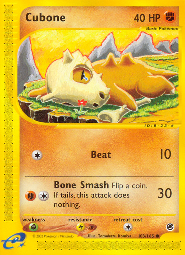 Cubone (103/165) - Expedition Base Set Pokémon Card