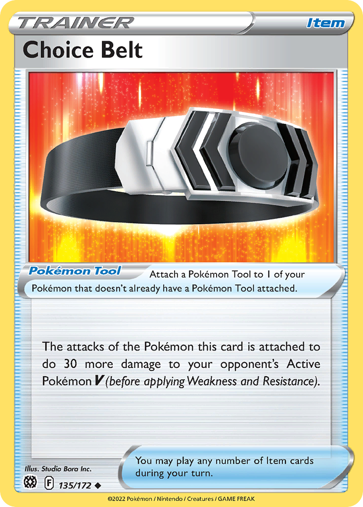 Choice Belt (Trainer: Item) (135/172) - Brilliant Stars Pokémon Card