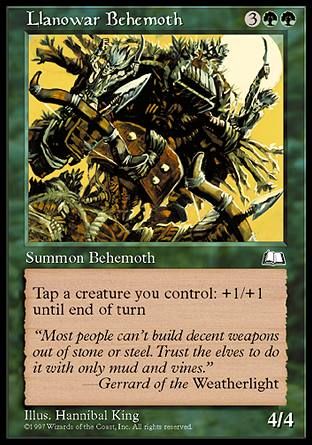 Llanowar Behemoth (Weatherlight) Trading Card