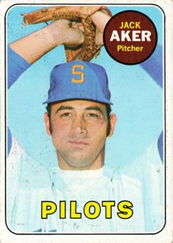 Jack Aker 1969 Topps #612 Sports Card