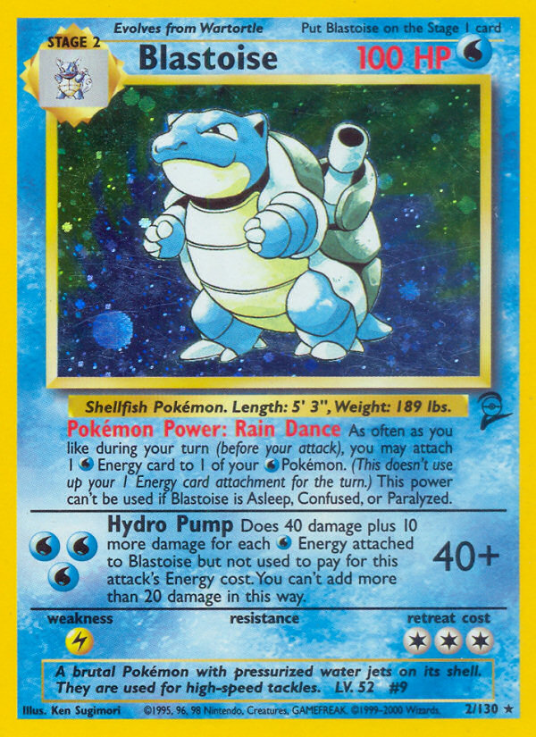 Blastoise (2/130) - Base Set 2 Pokémon Card