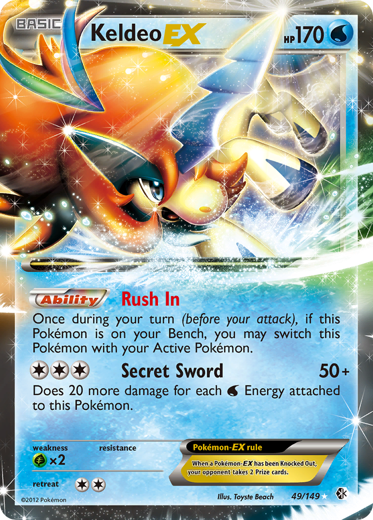 Keldeo EX (49/149) - Boundaries Crossed Pokémon Card