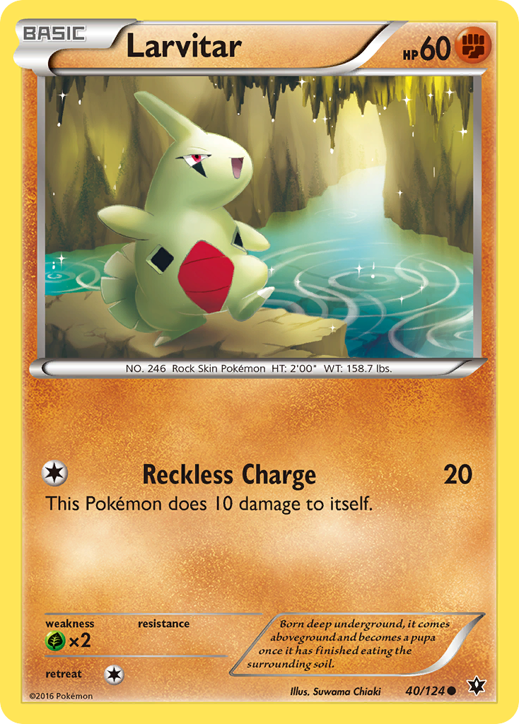 Larvitar (40/124) - Fates Collide Pokémon Card