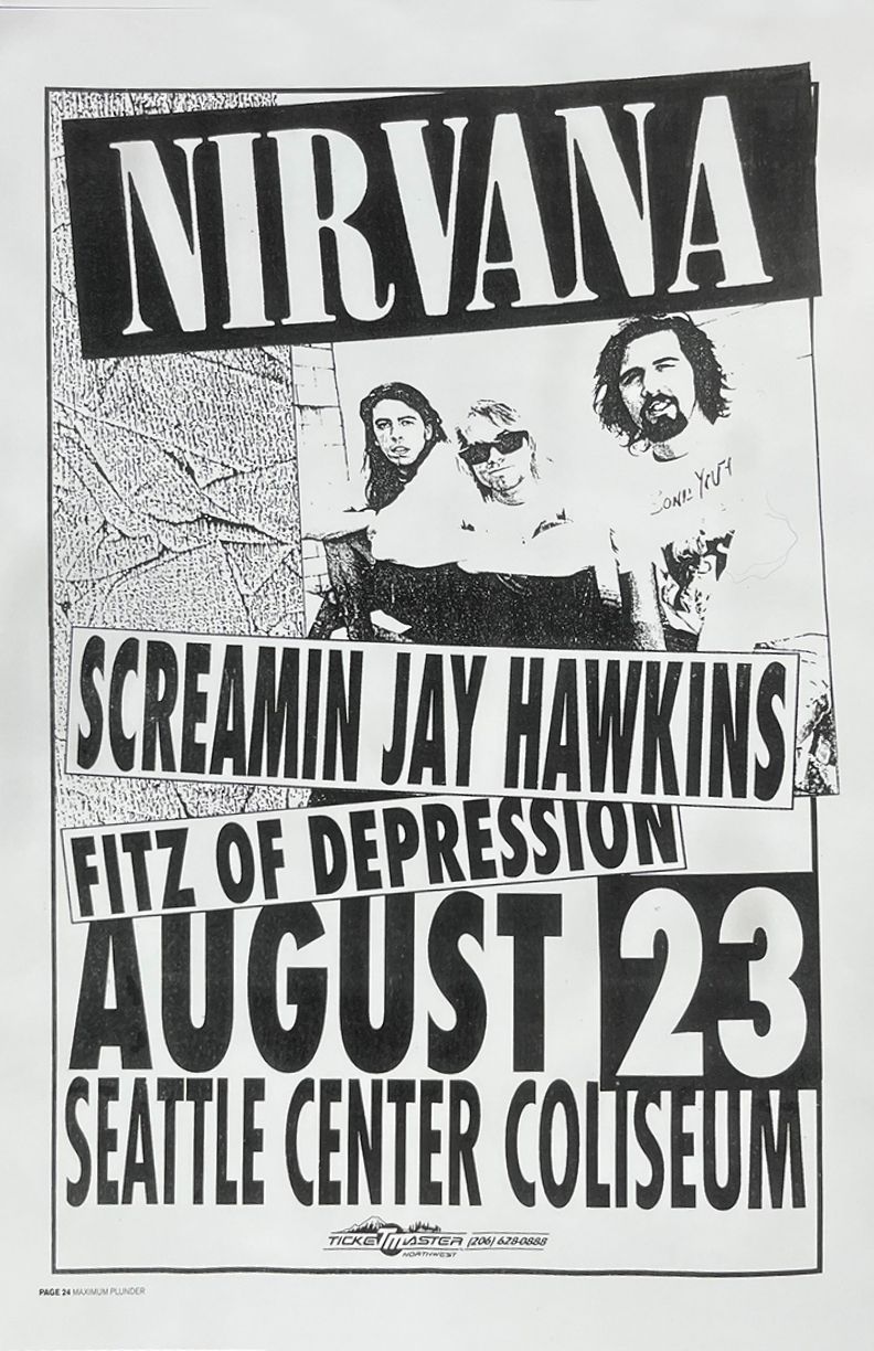 MXP-24.1 Nirvana Seattle Center Coliseum 1992 Concert Poster
