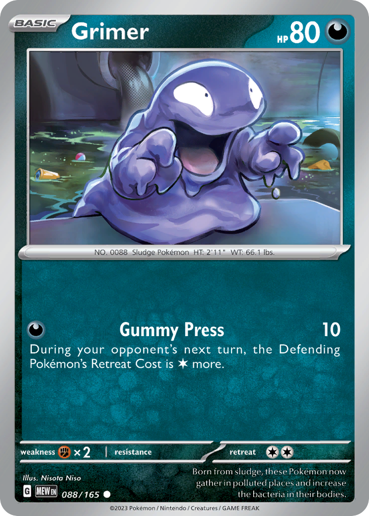 Grimer (88/165) - 151 Pokémon Card