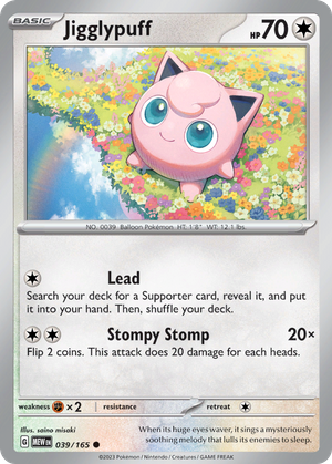 Jigglypuff (39/165) - 151 (Reverse Holo)
