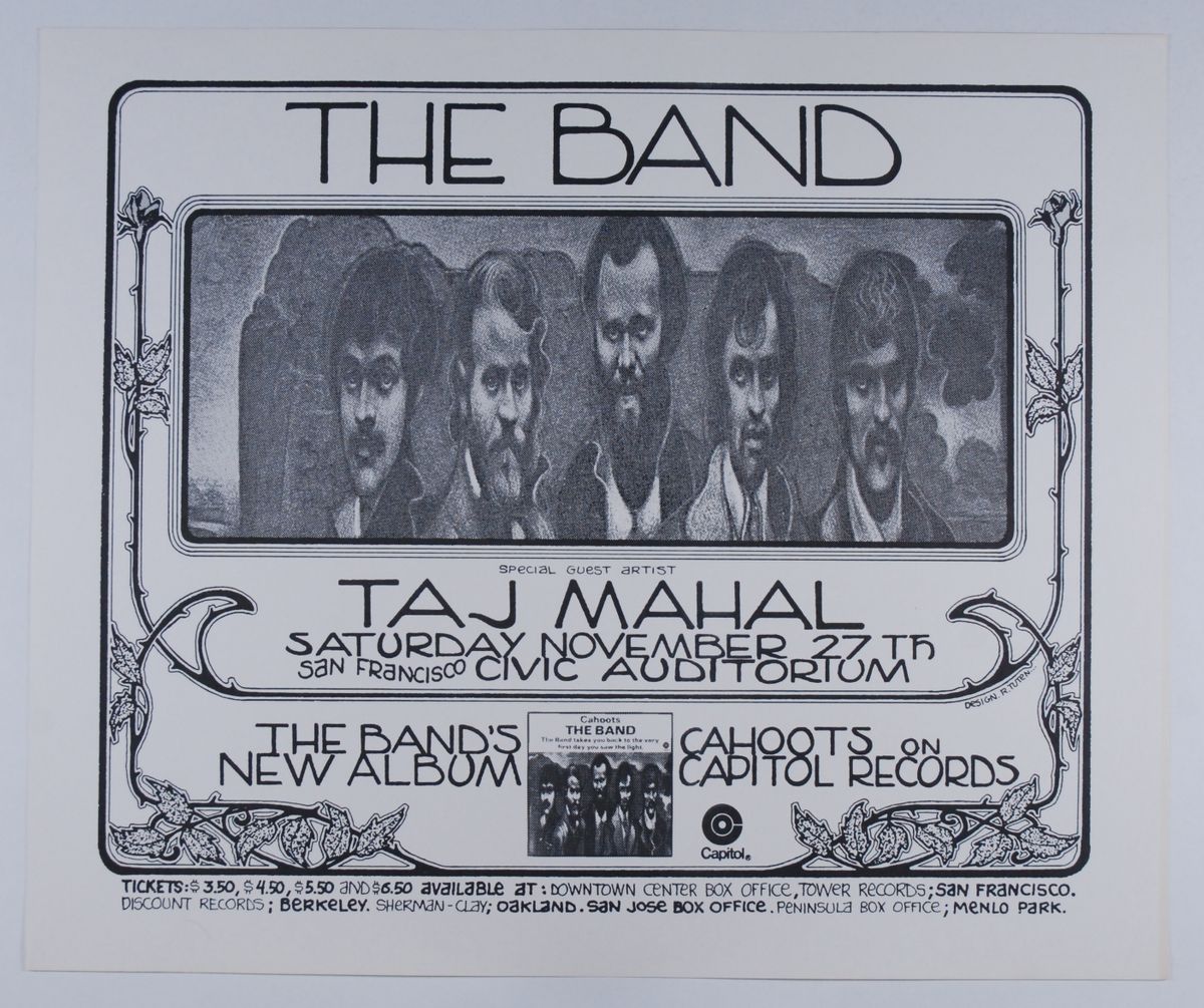 The Band San Francisco Civic Auditorium 1971 Concert Poster