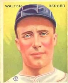 Wally Berger 1933 Goudey (R319) #98 Sports Card