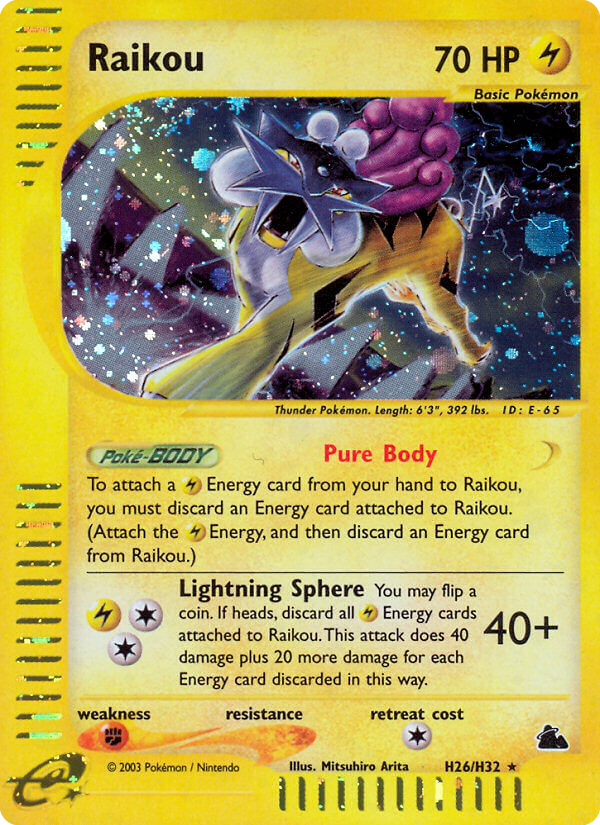 Raikou (H26) - Skyridge Pokémon Card