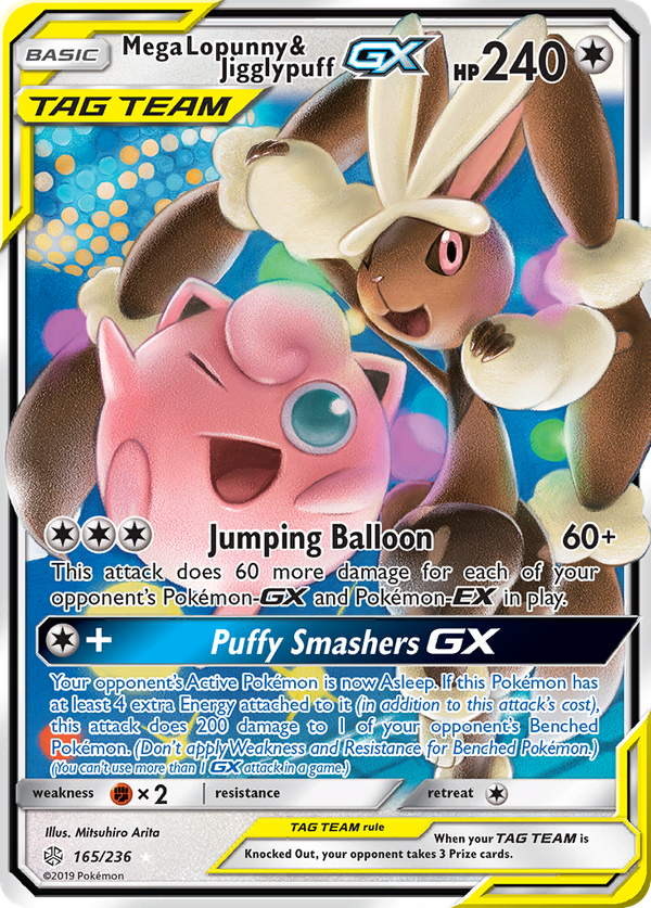 Mega Lopunny & Jigglypuff GX (165/236) - Cosmic Eclipse