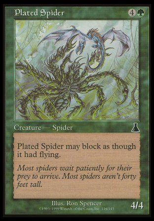 Plated Spider (Urza's Destiny) Trading Card