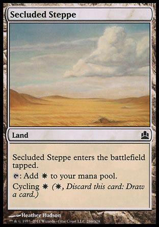 Secluded Steppe (MTG Commander) Trading Card