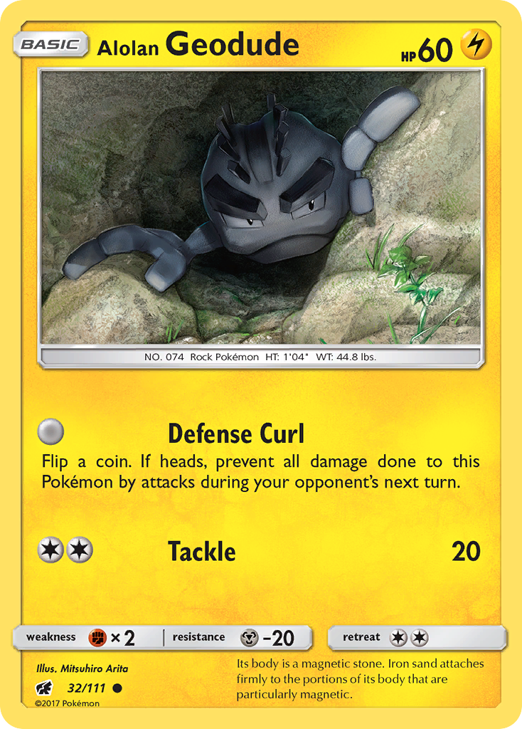 Alolan Geodude (32/111) - Crimson Invasion Pokémon Card