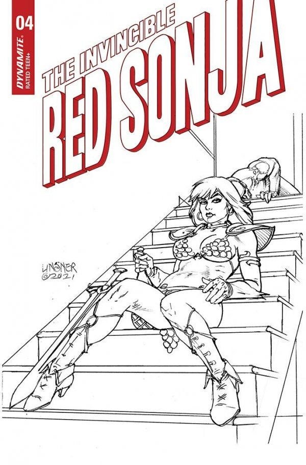 The Invincible Red Sonja #4 (Cover I 25 Copy Cover Linsner Line)
