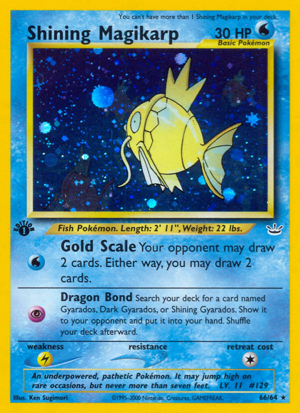 Shining Magikarp (66/64) - Neo Revelation Pokémon Card