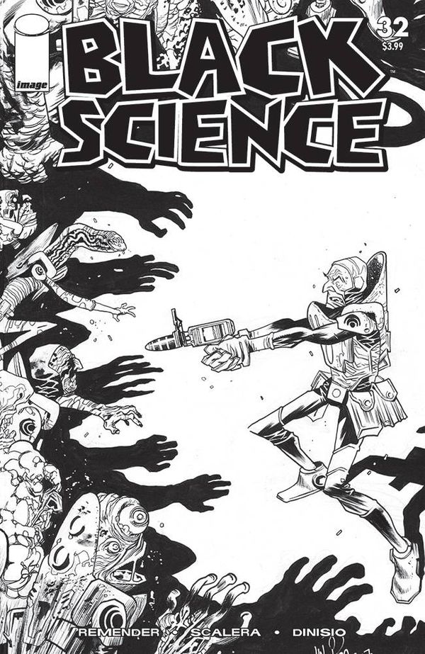 Black Science #32 (Walking Dead Tribute Black & White Variant)