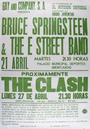 Bruce Springsteen & The Clash Palau Dels Esports 1981