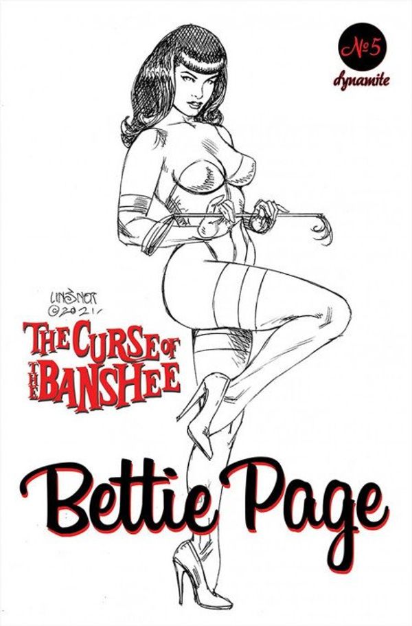Bettie Page: The Curse of the Banshee #5 (Cover H 25 Copy Cover Linsner B&W)