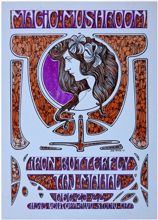 1967–Bob Masse-The Magic Mushroom-Iron Butterfly-Taj Mahal