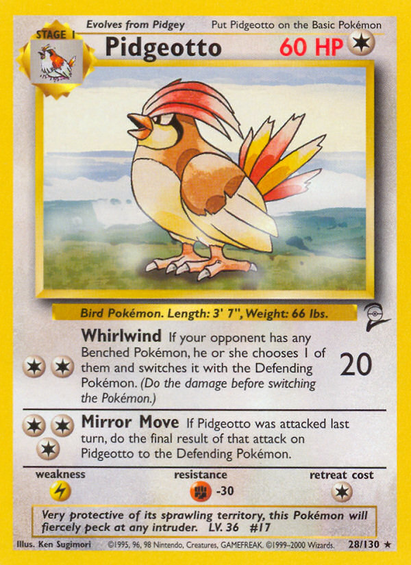 Pidgeotto (28/130) - Base Set 2 Pokémon Card