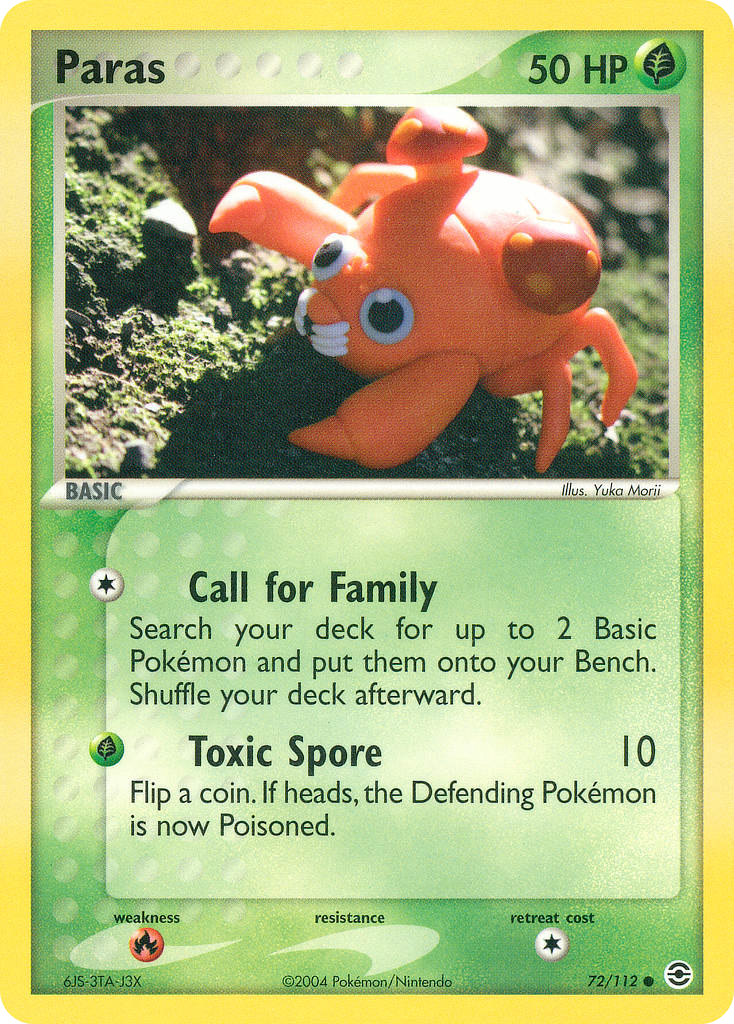 Paras (72/112) - FireRed & LeafGreen Pokémon Card