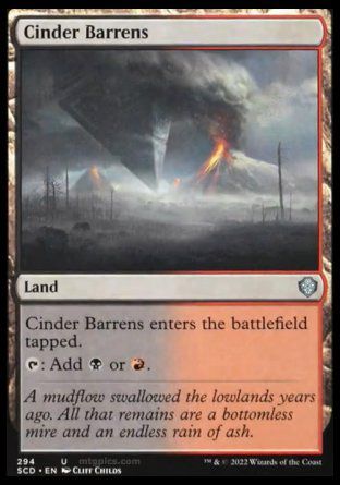 Cinder Barrens (Starter Commander Decks) Trading Card