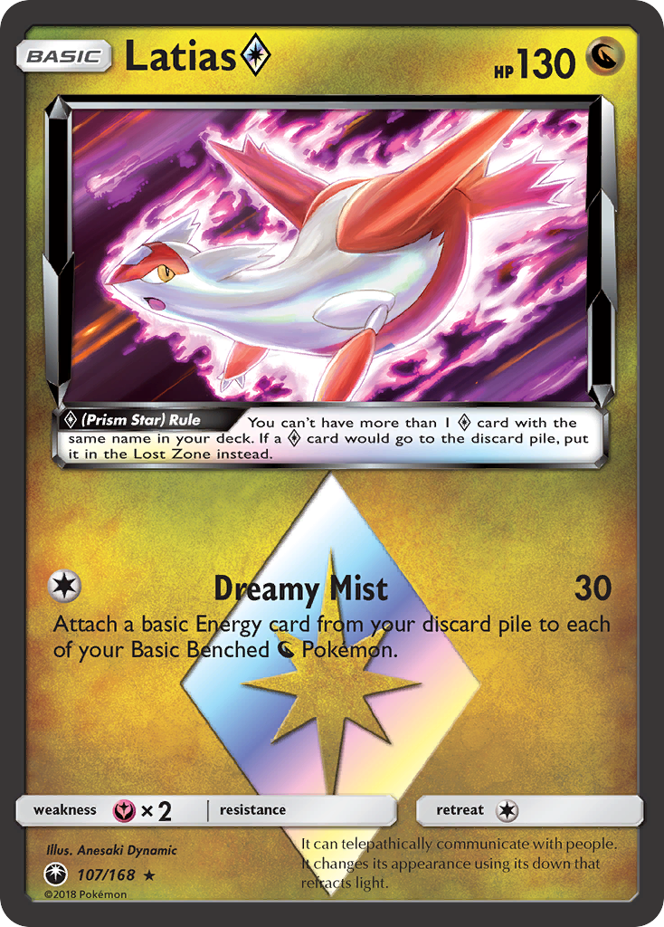 Latias ◇ Prism Star (107/168) - Celestial Storm Pokémon Card