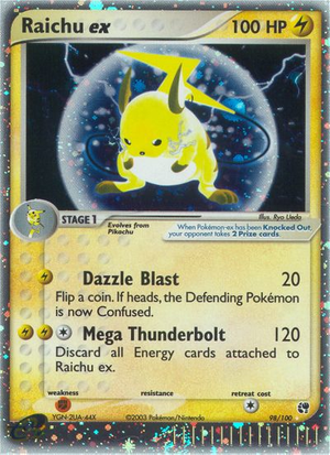 Raichu ex (98/100) - Sandstorm