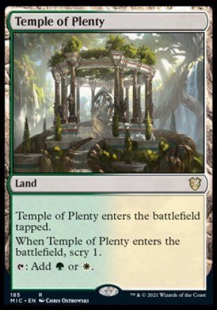 Temple of Plenty (Innistrad Midnight Hunt Commander Decks) Trading Card