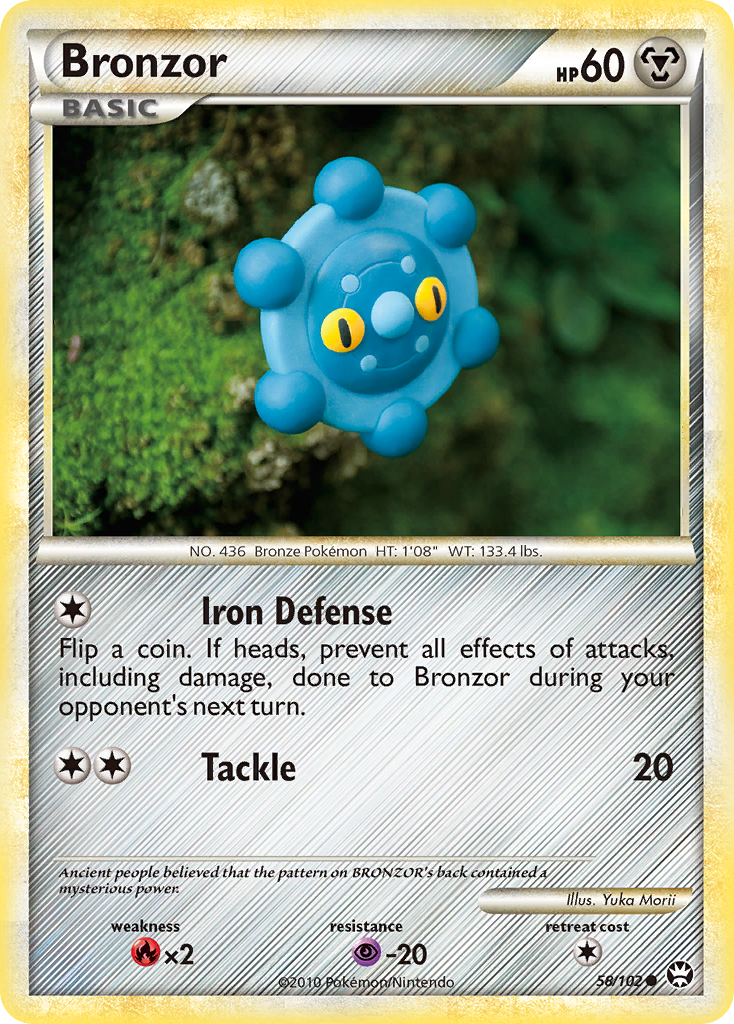 Bronzor (58/102) - HS—Triumphant Pokémon Card