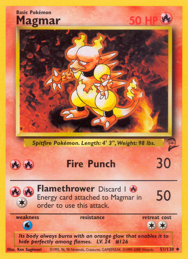 Magmar (51/130) - Base Set 2 Pokémon Card