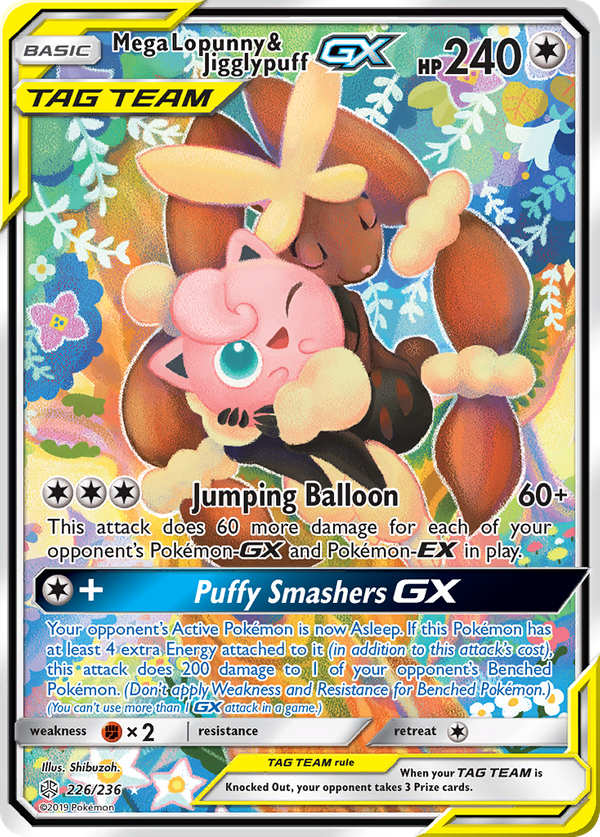 Mega Lopunny & Jigglypuff GX (226/236) - Cosmic Eclipse