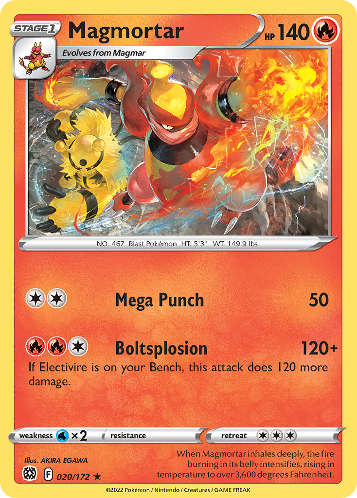 Magmortar (20/172) - Brilliant Stars Pokémon Card