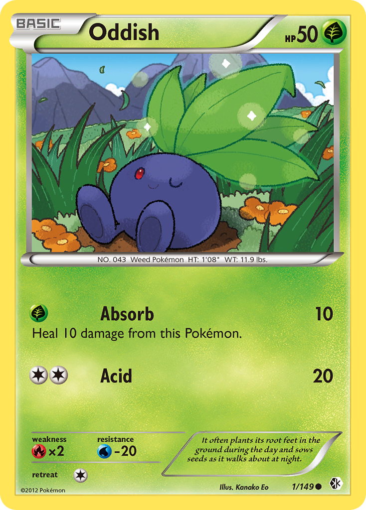 Oddish (1/149) - Boundaries Crossed Pokémon Card