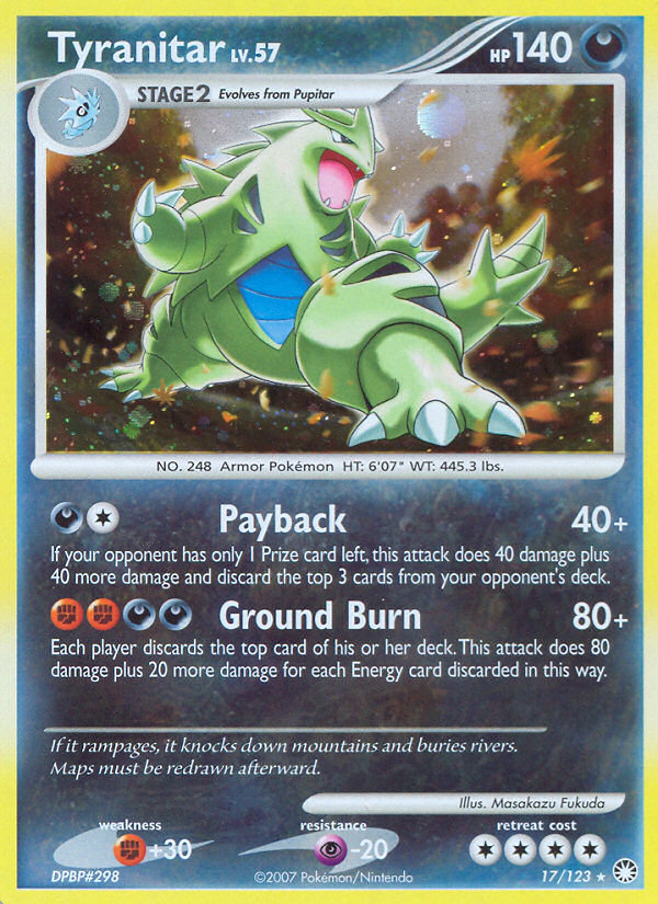 Tyranitar (17/123) - Mysterious Treasures Pokémon Card