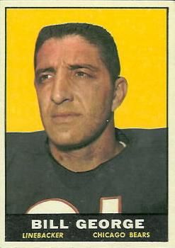 Bill George 1961 Topps #16 Sports Card