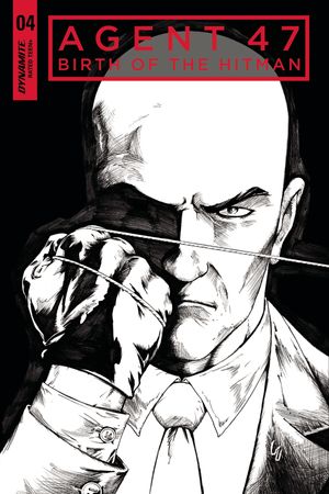 Agent 47 Birth Of Hitman #4 (Cover C 10 Copy B&w Cover)