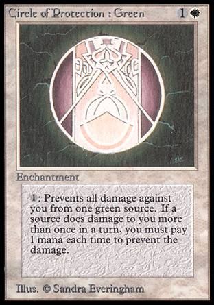 Circle of Protection: Green (Beta) Trading Card