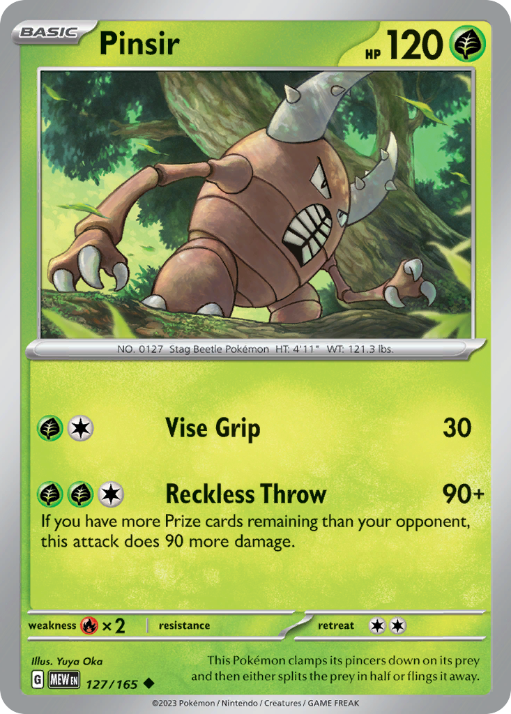 Pinsir (127/165) - 151 Pokémon Card