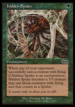 Hidden Spider (Urza's Saga) Trading Card